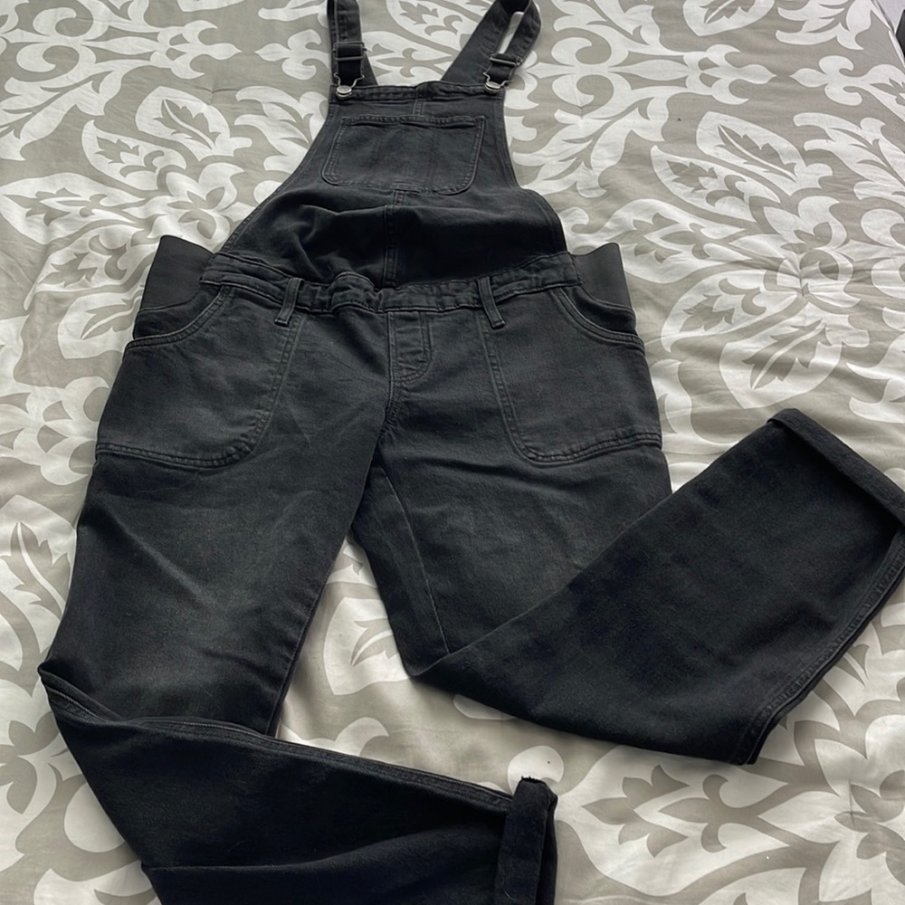 Old Navy Black jean Maternity Overalls size 2